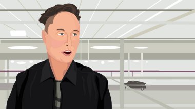 7 Aralık 2021 Tesla CEO 'su Elon Musk' un CEO Zirvesi 'ndeki röportajını izleyin. Ünlü kurucu, CEO ve girişimci Elon Musk 'ın portresi.