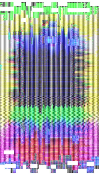 Datorfel Effekt Inverterade Färger Flerfärgad Abstrakt Glitch Bakgrund Bakgrund För — Stockfoto