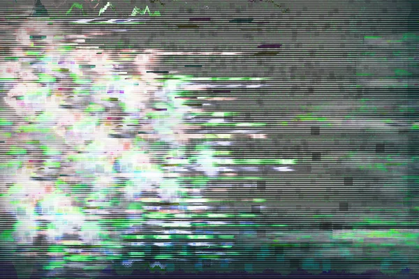 Abstract Digitaal Pixelgeluid Glitch Fout Schade Computer Glitch Effect Omgekeerde — Stockfoto