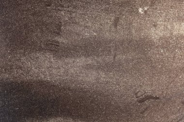 Bokeh kahverengi kirli eski püskü grunge arkaplan, metin için boşluk, tozlu doku