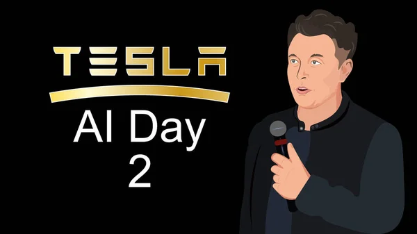 Mayo 2022 Elon Musk Anunció Fecha Del Famoso Evento Del — Vector de stock