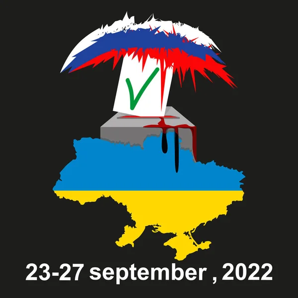Концепция Референдума Оккупированных Территориях Украины Присоединении России Сентября 2022 Года — стоковый вектор
