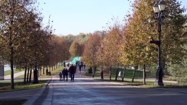 Moskou Rusland Oktober 2021 Herfst Landschap Tsaritsyno Park Tsaritsyno Park — Stockvideo