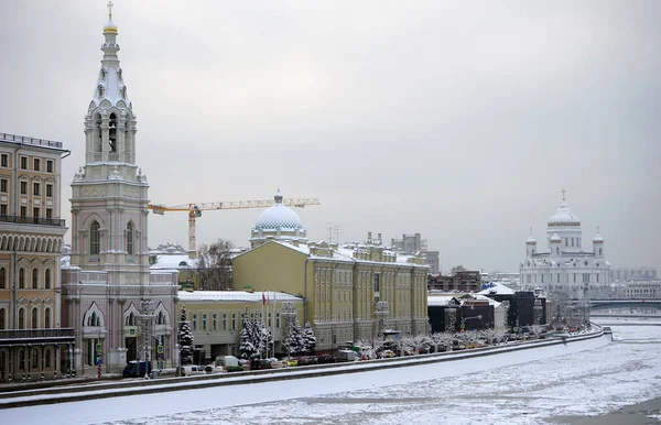 Moskva Rusko Prosinec 2021 Zimní Město Moskvě Budovy Historického Centra — Stock fotografie