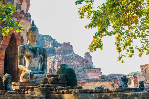 Ancient Buddha of Temple Wat Chaiwatthanaram — Stock Photo, Image