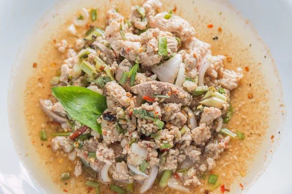 Spicy minced meat salad — Stock Photo, Image