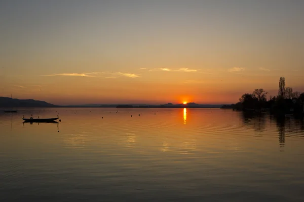 Gün batımında Konstanz Gölü — Stok fotoğraf