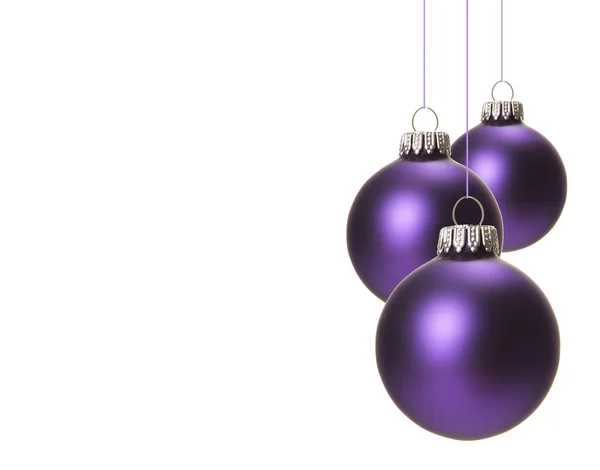 Natal, Natal baubles roxo — Fotografia de Stock