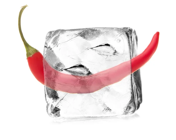 Salame piccante nel cubetto di ghiaccio — Foto Stock