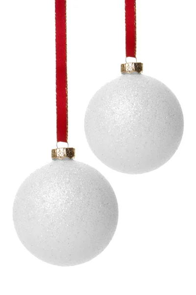 クリスマス、クリスマスの飾りホワイト — ストック写真