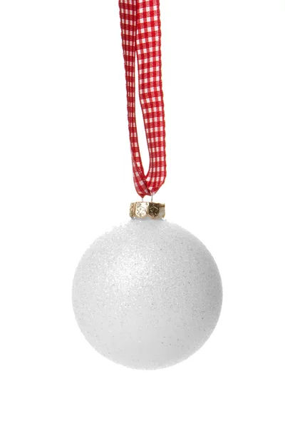 Noël, boule de Noël blanche — Photo