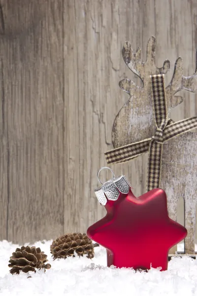 Natal, ornamento de Natal vermelho — Fotografia de Stock