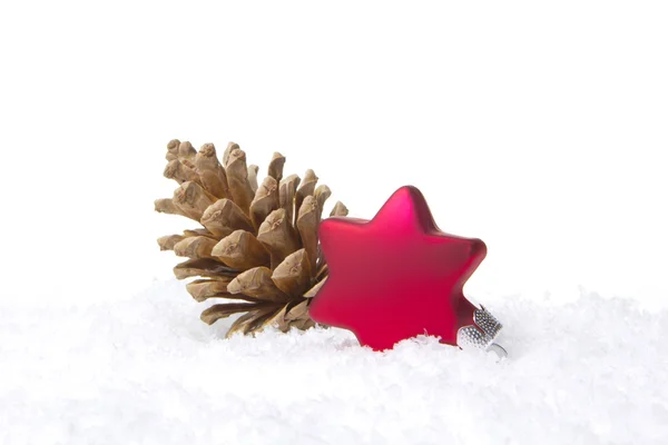 Boże Narodzenie czerwony ornament — Zdjęcie stockowe