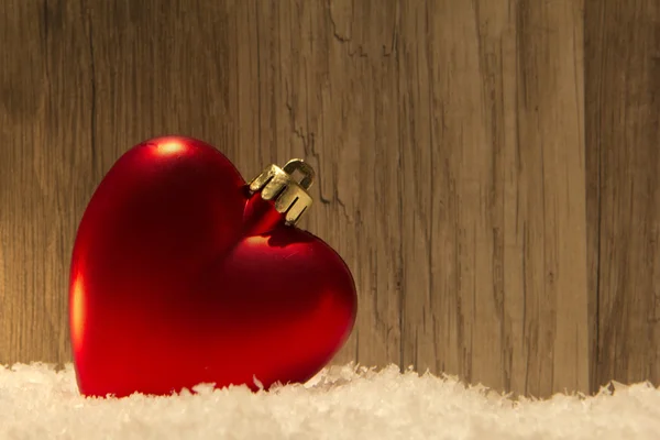 Natal coração vermelho — Fotografia de Stock