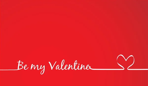 Be my Valentine Text -Handmade Calligraphy — Stock Vector