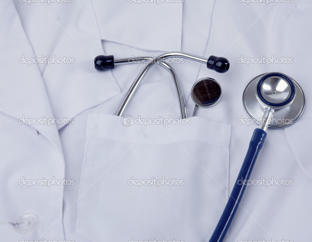 Doctor coat with stethoscope — Stock Photo © shefkate 32461069