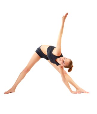 Kadının germe excersises yapması