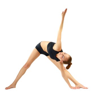 Kadının germe excersises yapması