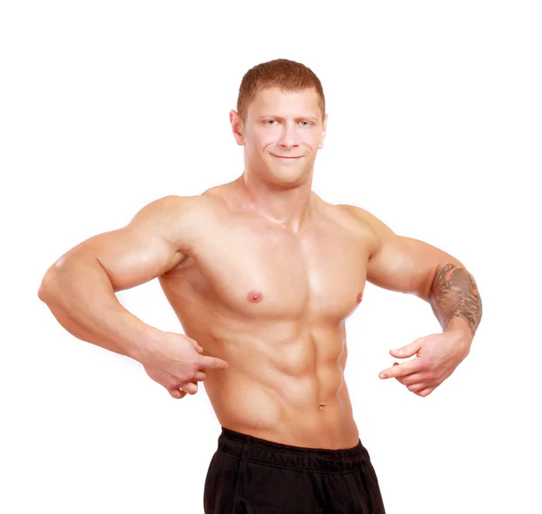 Mięśni młody człowiek — Zdjęcie stockowe