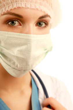 üniformalı kadın doktor portresi