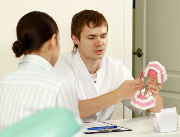 Portrait of handsome young dentist — Stock Photo, Image