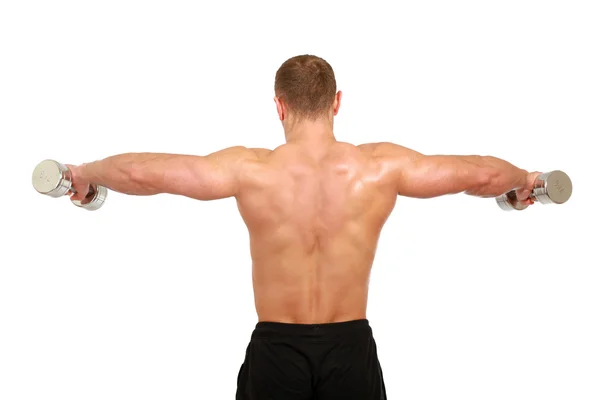 Handsome muscular man working out — Stock Photo, Image