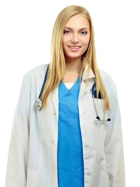 Portrait d'une femme médecin en uniforme — Photo