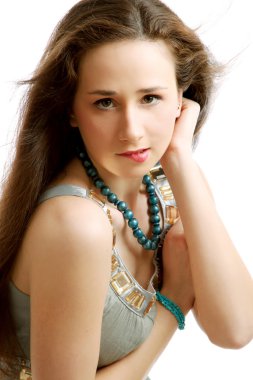 güzel bir genç kadın portre