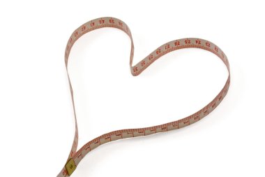 bir kalp şekillendirme bir ölçüm bandı