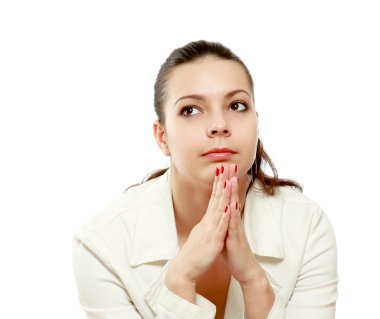 dalgın bir genç kadın