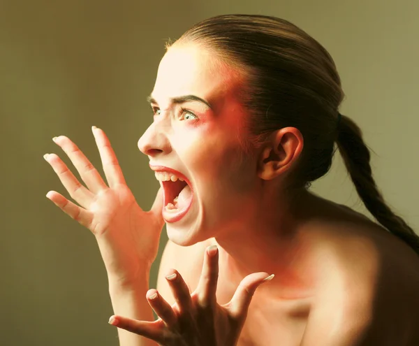 A beautiful woman emotional — Stock Photo, Image