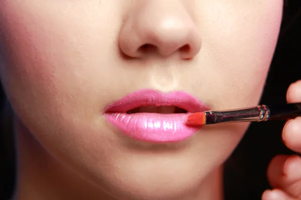 Roze lippen — Stockfoto