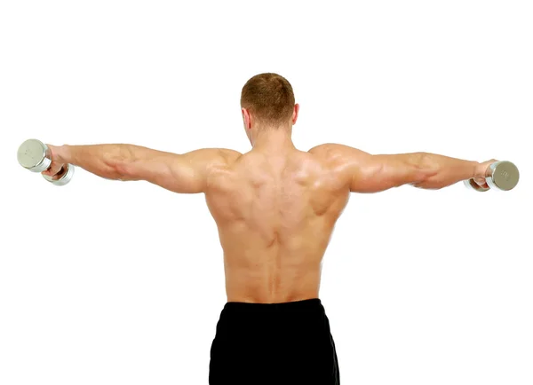 Muscular man working out — Stock Photo, Image