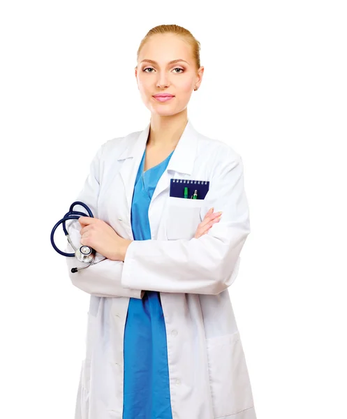 Medical doctor woman with stethoscope — Stock Photo, Image