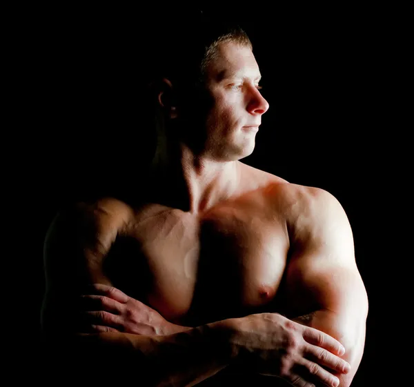 Healthy muscular young man — Stock Photo, Image