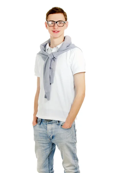 A full-length portrait of a young man — Stock Photo, Image