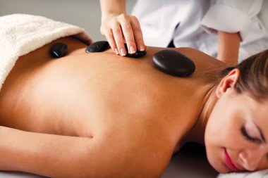 çekici kadın alma spa treatmen