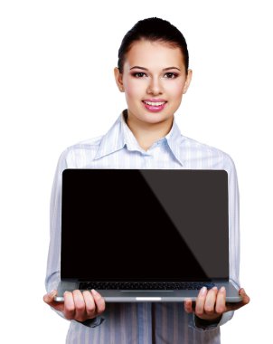 dizüstü bilgisayar ile güzel bir kadın