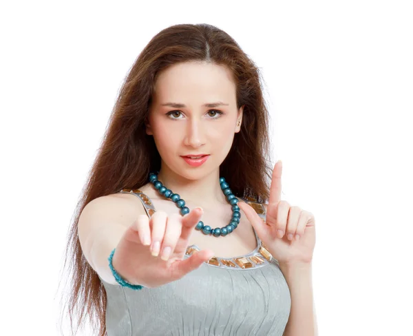 Closeup of a beautiful young woman — Stock Photo, Image