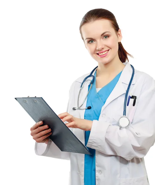 A female doctor with a folder, Stock Picture