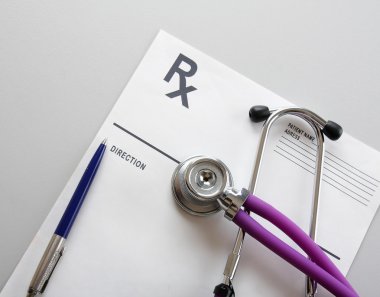 RX reçeteli steteskopun yakın çekimi