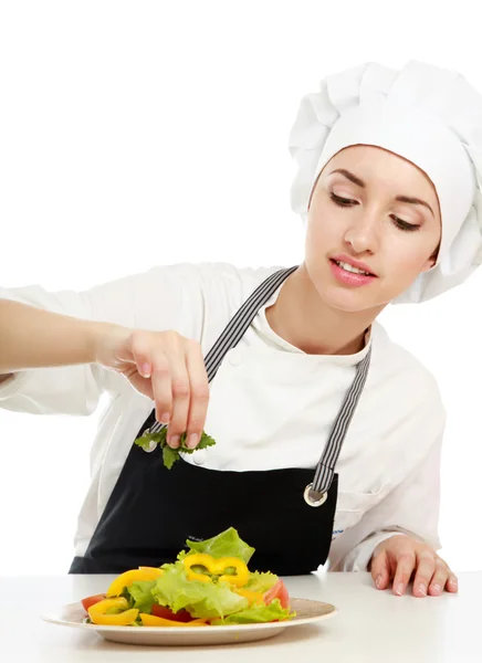 Retrato de un joven cocinero en uniforme — Foto de Stock