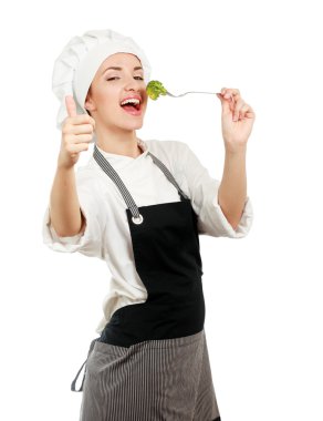 çekici aşçı kadın