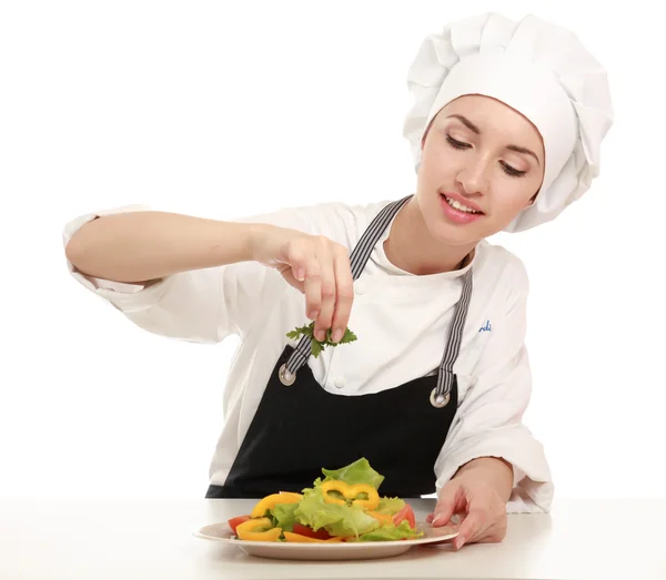 Portrait of a young cook in uniform — Stock Photo, Image