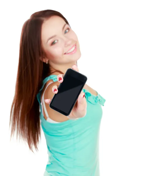 Female using cellphone — Stock Photo, Image