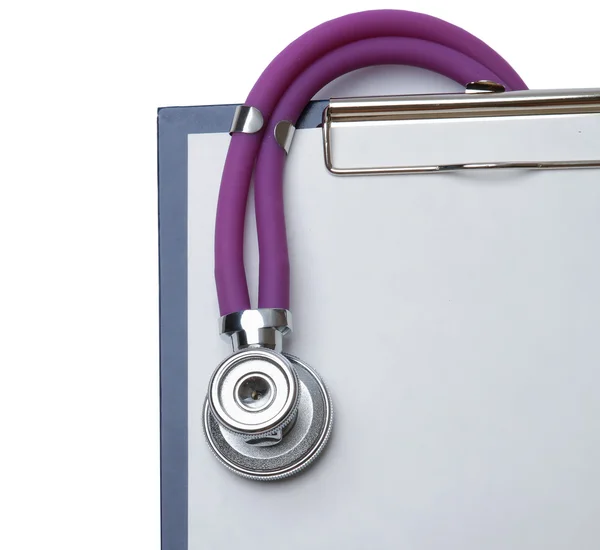 Closeup of a stethoscope on a rx prescription — Stock Photo, Image