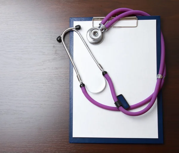 Closeup of a stethoscope on a rx prescription — Stock Photo, Image