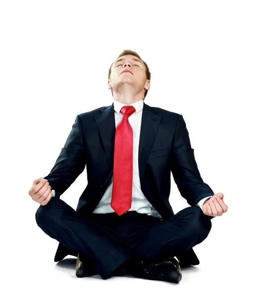 A young guy sitting on the floor — Stock Photo, Image