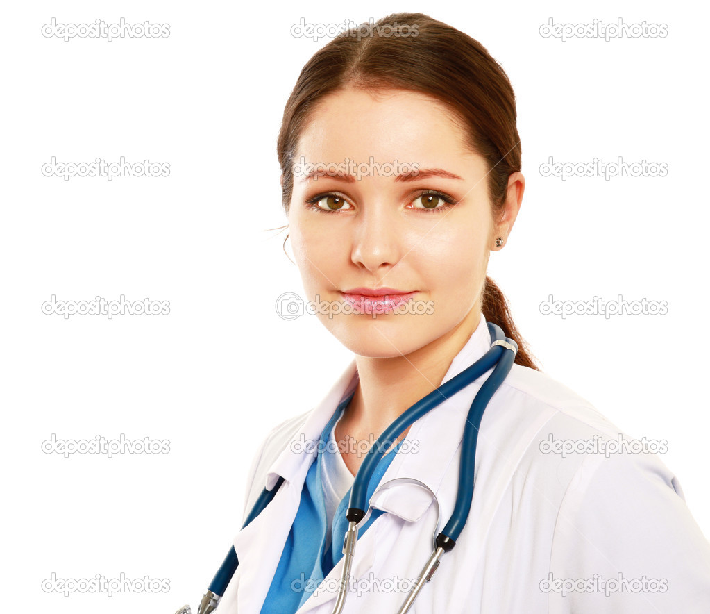 A portrait of a female doctor in uniform