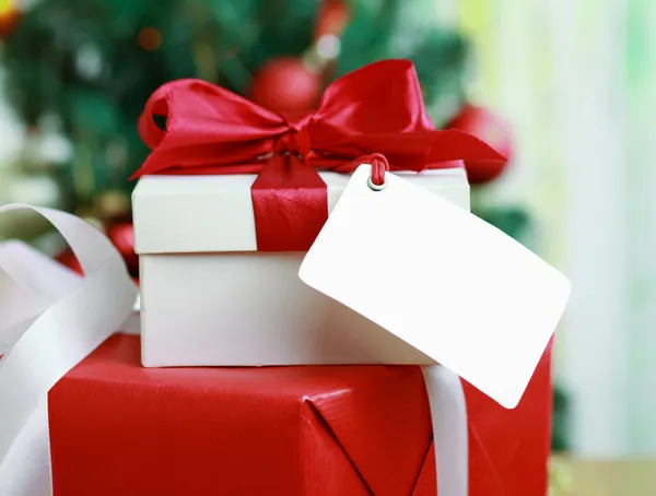 Caixas de presente de Natal. — Fotografia de Stock